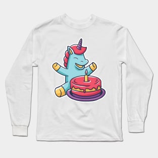 baby unicorn birthday awesome gift Long Sleeve T-Shirt